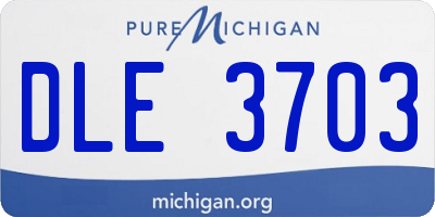 MI license plate DLE3703