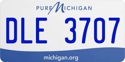 MI license plate DLE3707