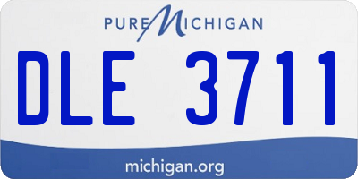 MI license plate DLE3711