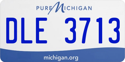 MI license plate DLE3713