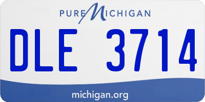 MI license plate DLE3714