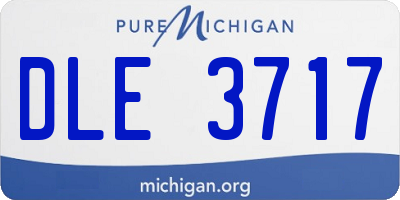 MI license plate DLE3717