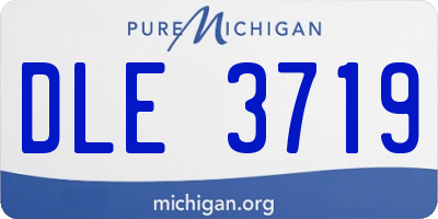 MI license plate DLE3719