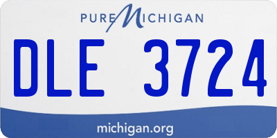 MI license plate DLE3724