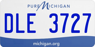 MI license plate DLE3727