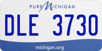 MI license plate DLE3730