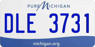 MI license plate DLE3731
