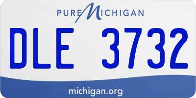 MI license plate DLE3732