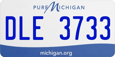 MI license plate DLE3733