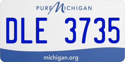 MI license plate DLE3735