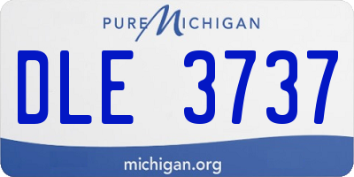 MI license plate DLE3737
