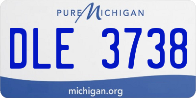 MI license plate DLE3738