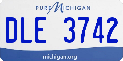 MI license plate DLE3742