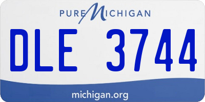 MI license plate DLE3744
