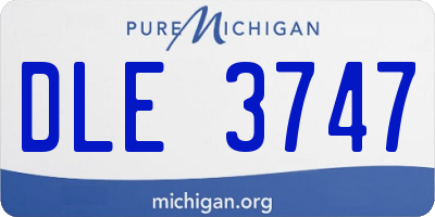 MI license plate DLE3747