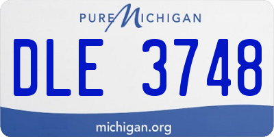 MI license plate DLE3748
