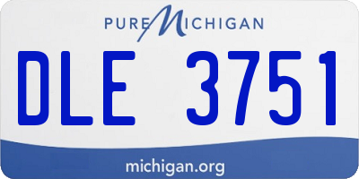 MI license plate DLE3751