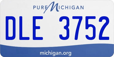 MI license plate DLE3752