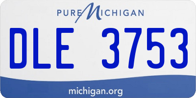 MI license plate DLE3753