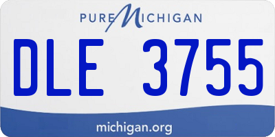 MI license plate DLE3755