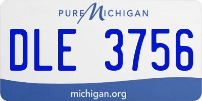 MI license plate DLE3756