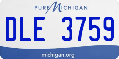 MI license plate DLE3759