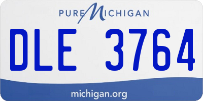 MI license plate DLE3764