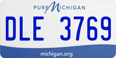 MI license plate DLE3769