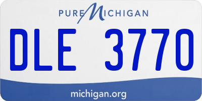 MI license plate DLE3770