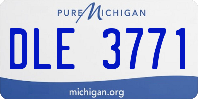 MI license plate DLE3771