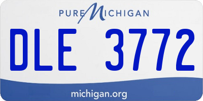 MI license plate DLE3772