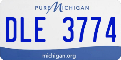 MI license plate DLE3774