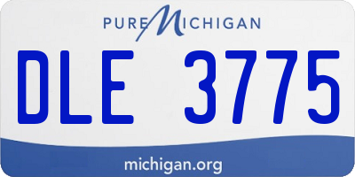 MI license plate DLE3775