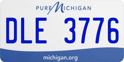 MI license plate DLE3776