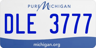 MI license plate DLE3777
