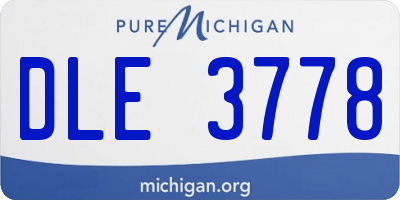 MI license plate DLE3778