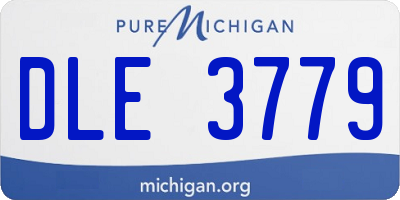 MI license plate DLE3779
