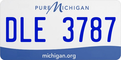 MI license plate DLE3787