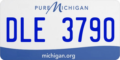 MI license plate DLE3790