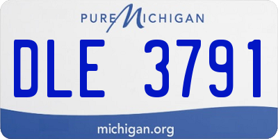 MI license plate DLE3791