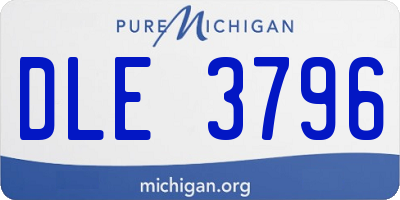 MI license plate DLE3796