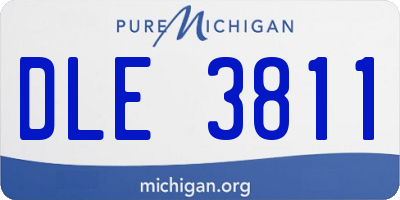 MI license plate DLE3811