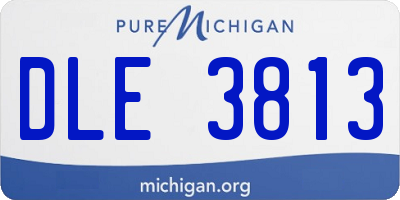 MI license plate DLE3813