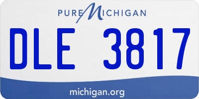 MI license plate DLE3817