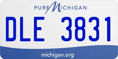 MI license plate DLE3831