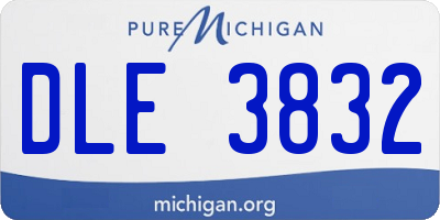 MI license plate DLE3832