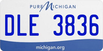 MI license plate DLE3836