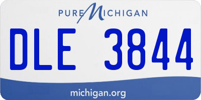 MI license plate DLE3844