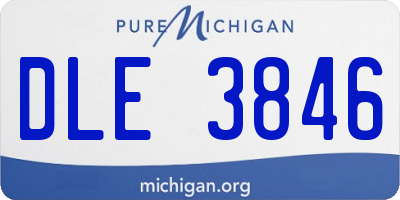 MI license plate DLE3846