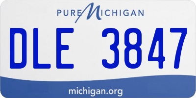 MI license plate DLE3847